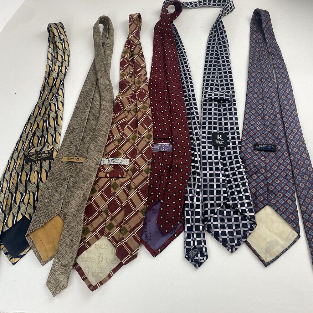 Men’s Tie bundle of six ties‎ of different brands and different colors Used